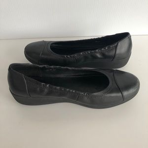 Fitflop Superballerina Black Leather Ballet Flats